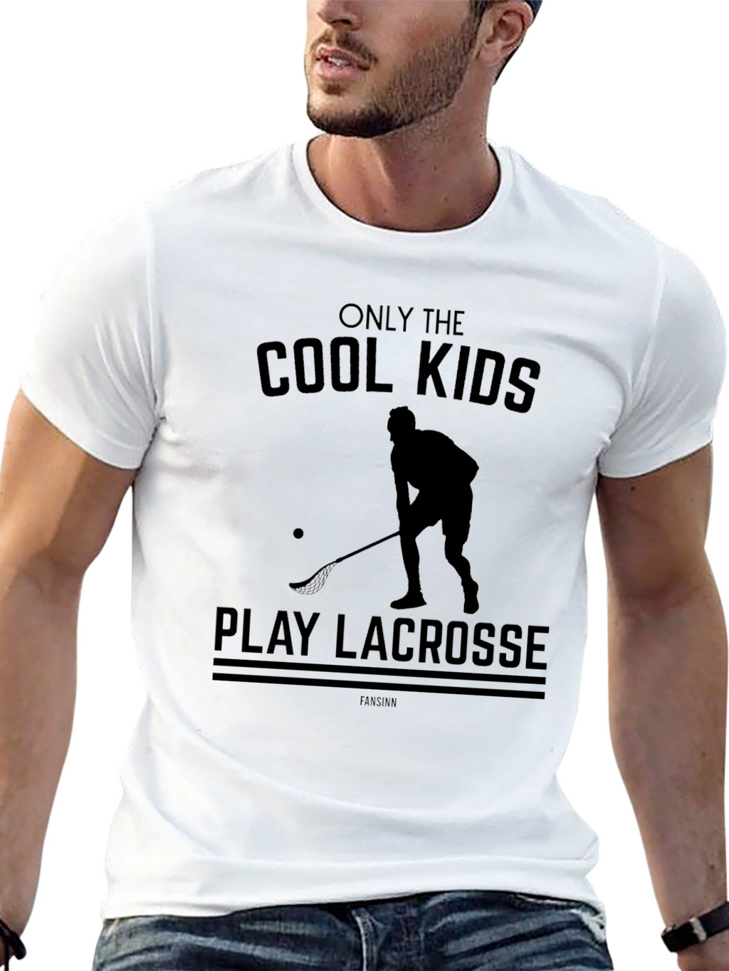 Cool Kids Play Lacrosse T-Shirt - Black Cotton Tee