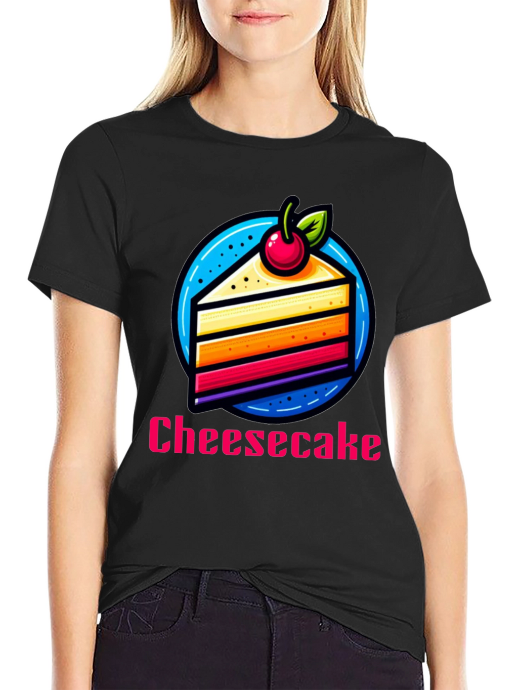 Cheesecake Slice Graphic T-Shirt - Fun Dessert Tee