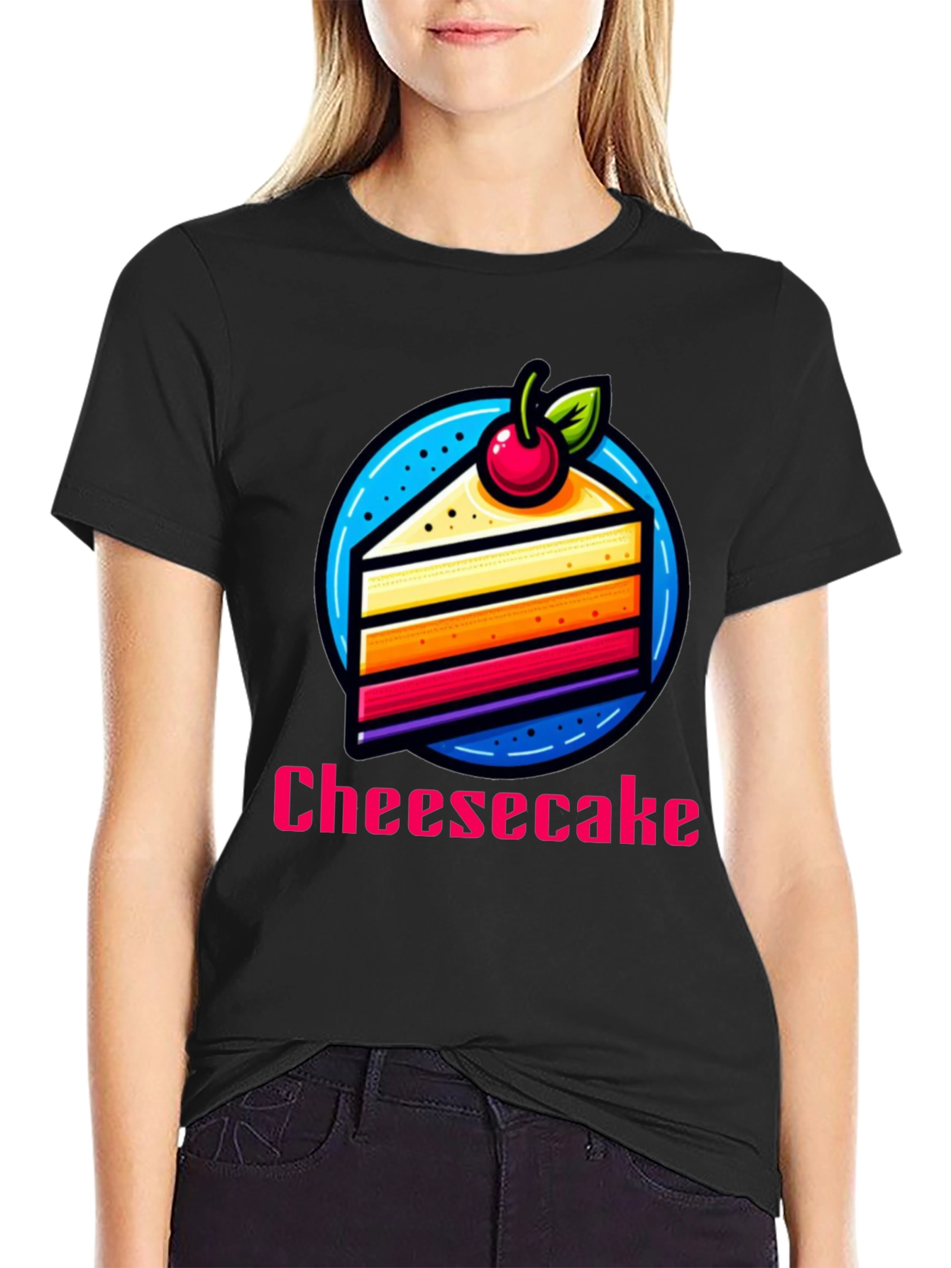 Cheesecake Slice Graphic T-Shirt - Fun Dessert Tee