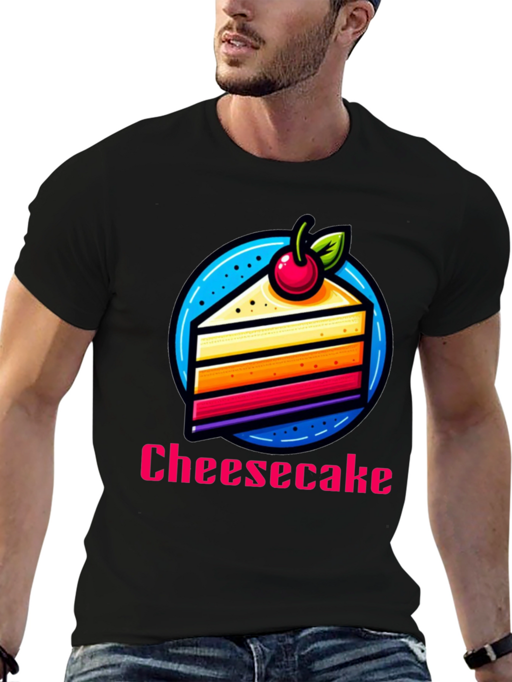 Cheesecake Slice Graphic T-Shirt - Fun Dessert Tee