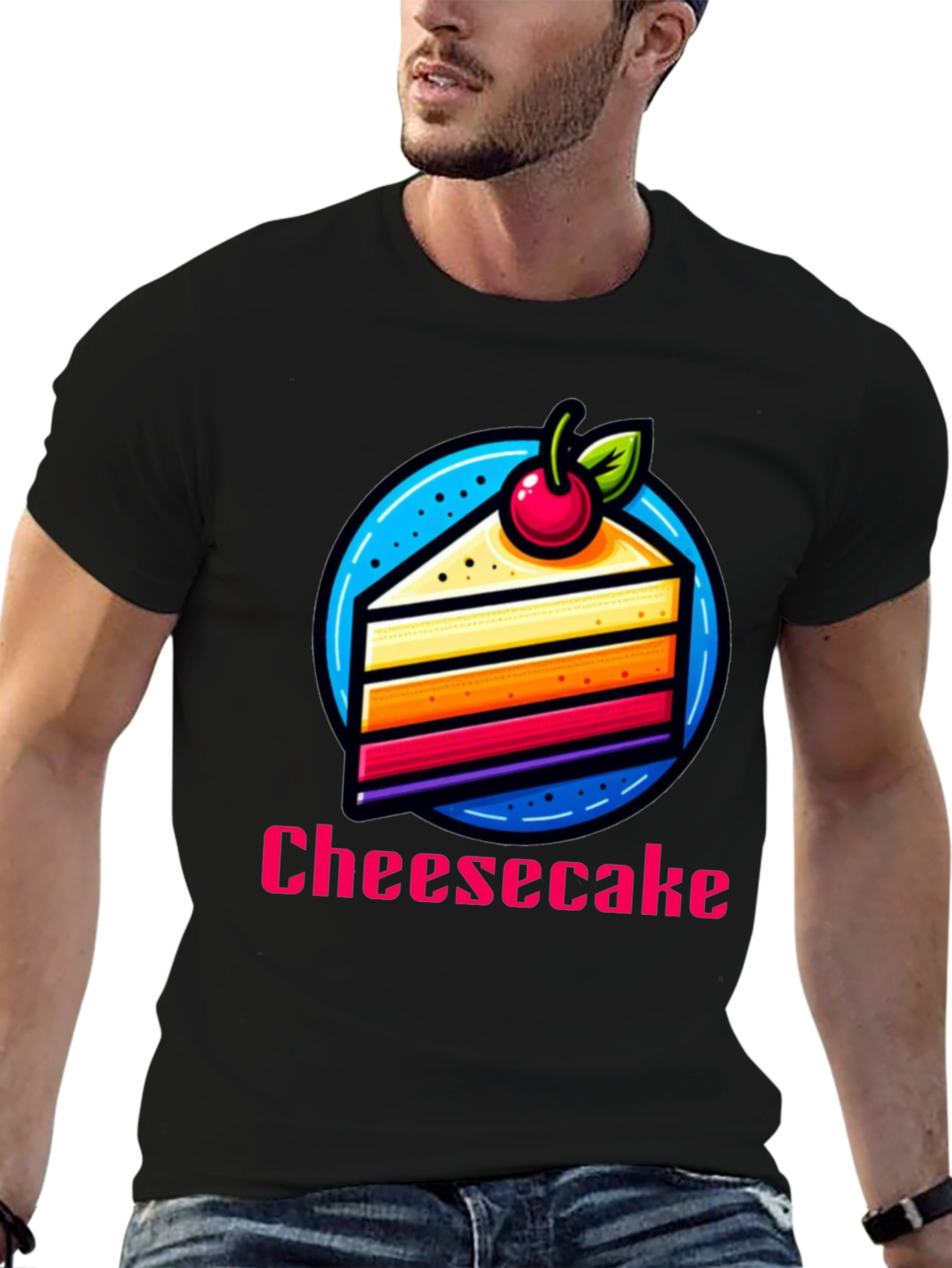 Cheesecake Slice Graphic T-Shirt - Fun Dessert Tee