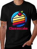 Cheesecake Slice Graphic T-Shirt - Fun Dessert Tee