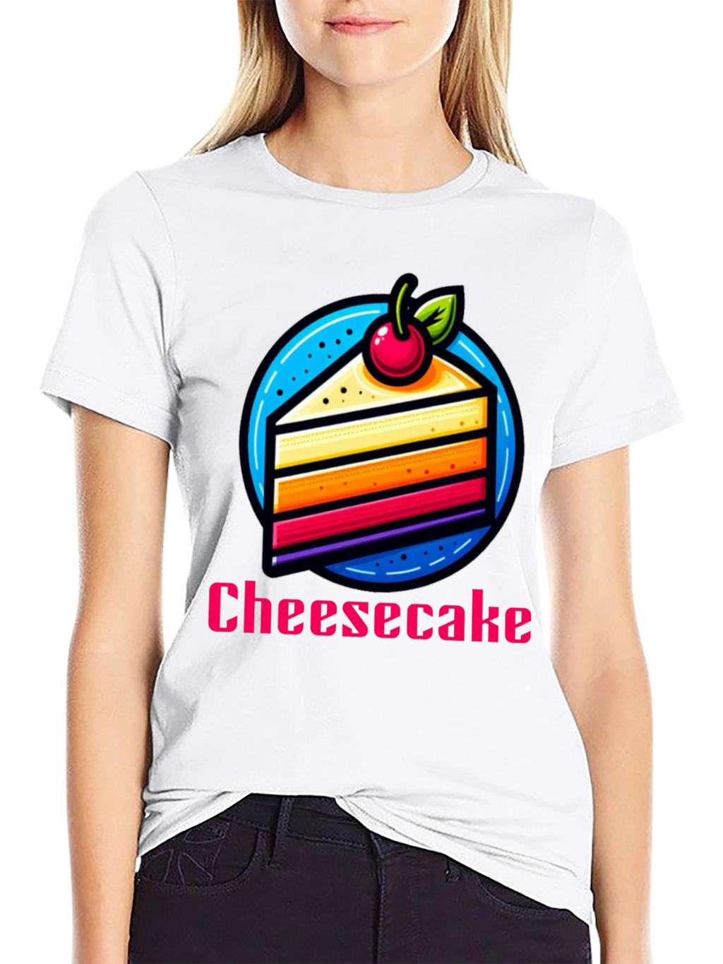 Cheesecake Slice Graphic T-Shirt - Fun Dessert Tee