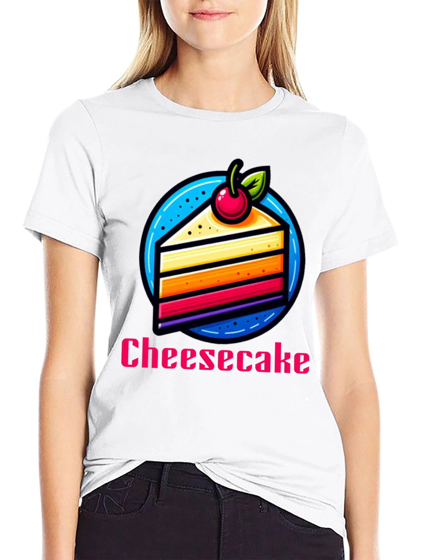 Cheesecake Slice Graphic T-Shirt - Fun Dessert Tee