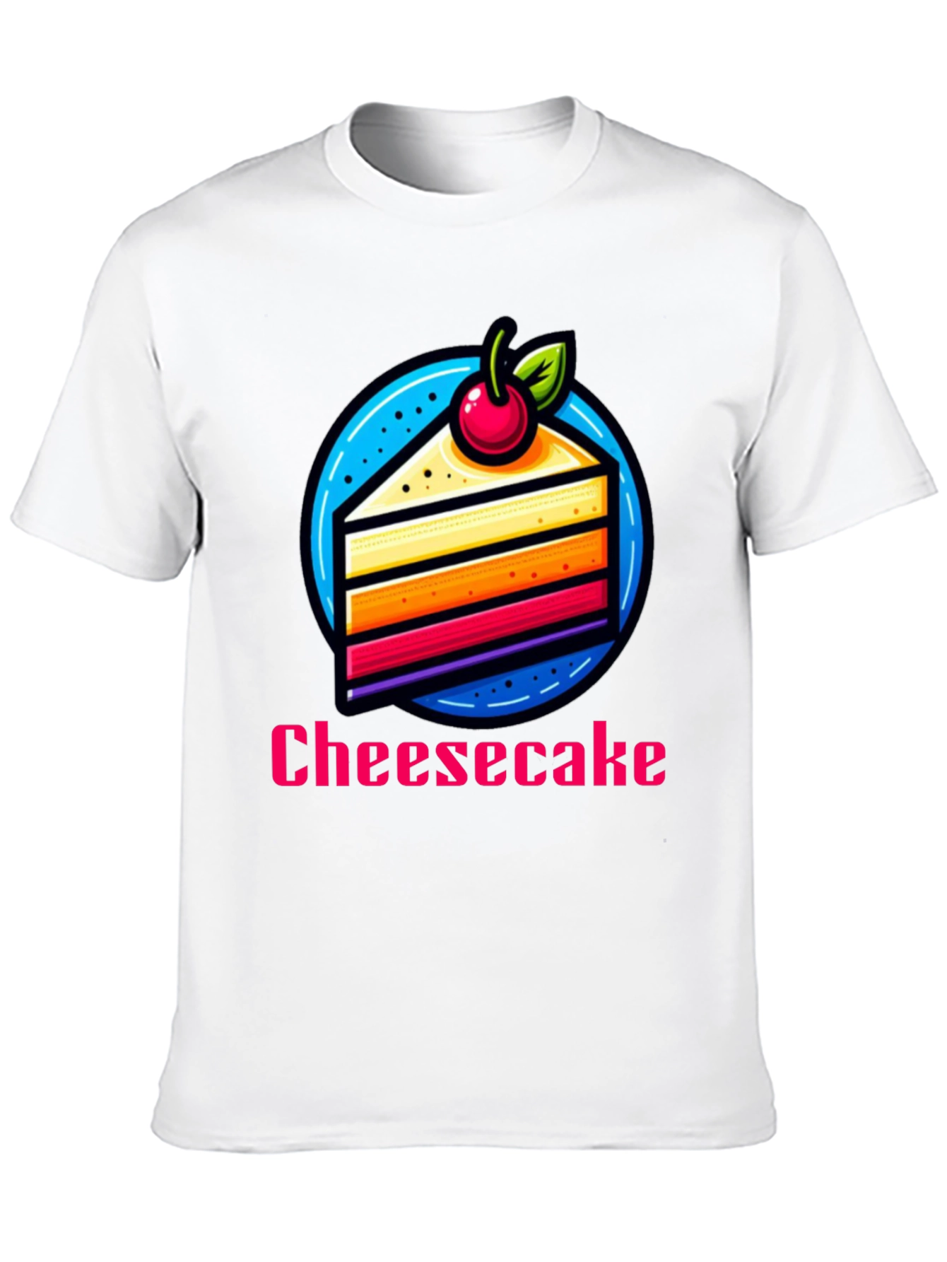 Cheesecake Slice Graphic T-Shirt - Fun Dessert Tee