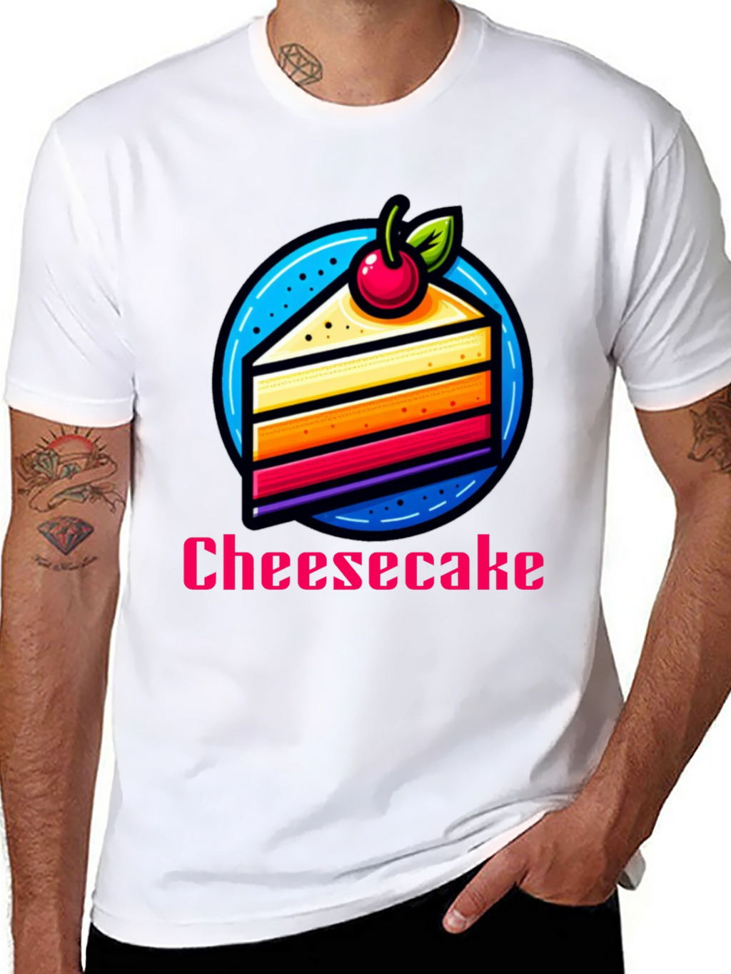 Cheesecake Slice Graphic T-Shirt - Fun Dessert Tee