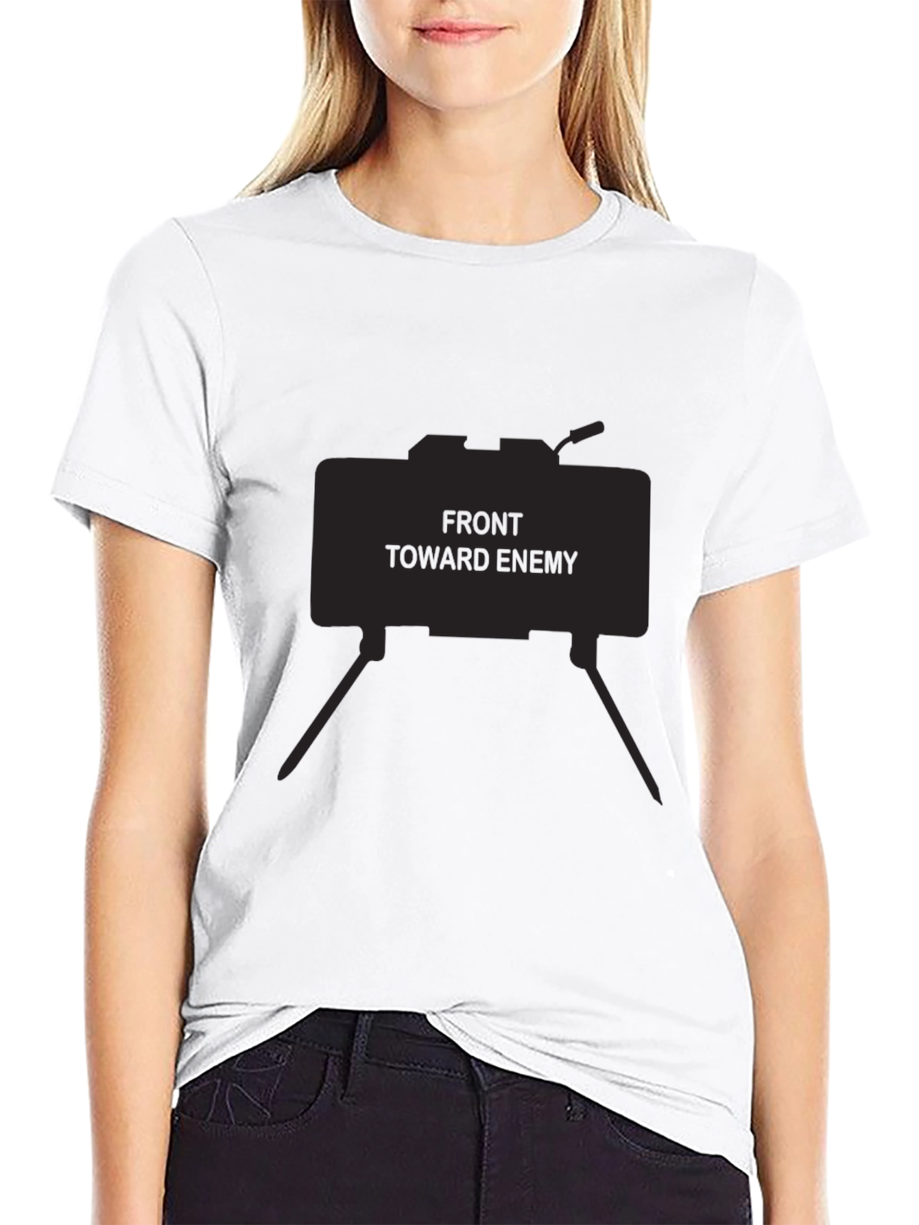 Front Toward Enemy Graphic Tee - Black