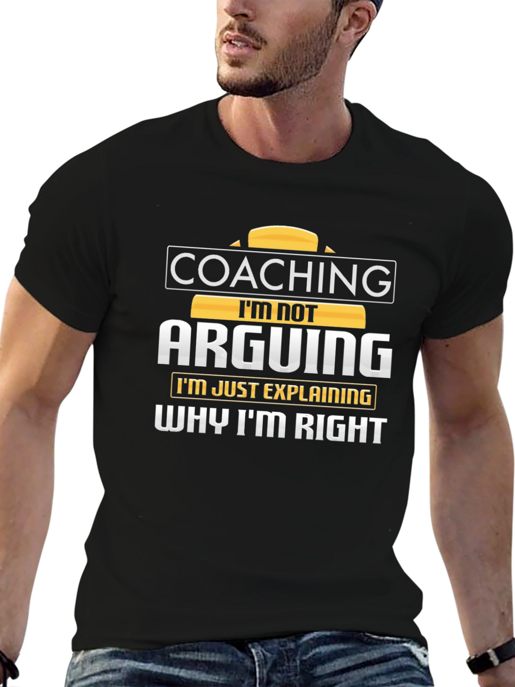 Coaching Im Not Arguing Mens Black T-Shirt