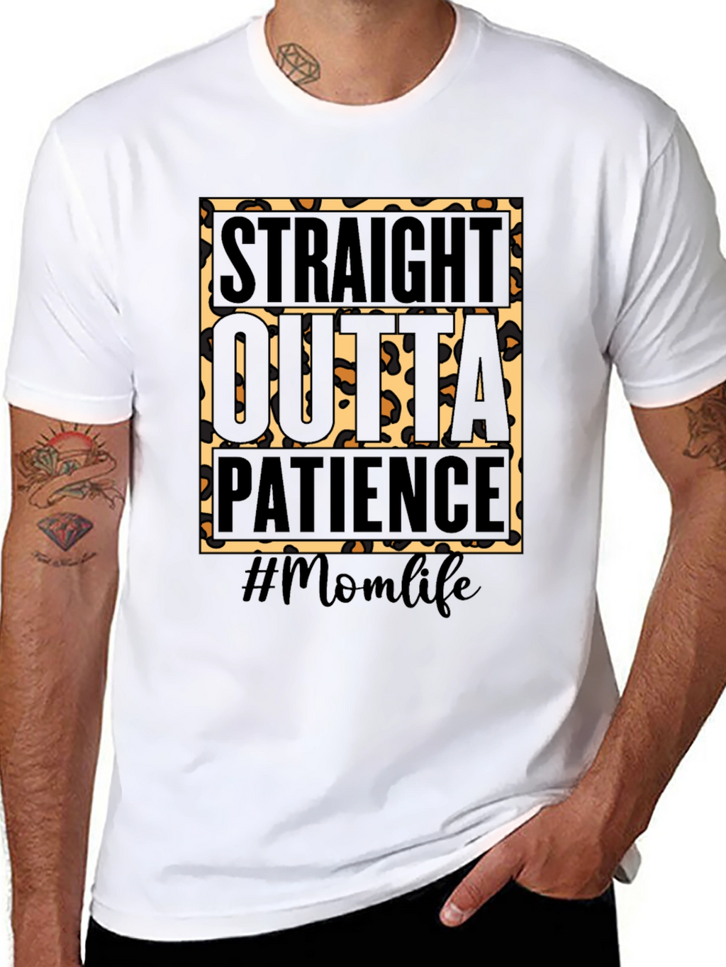 Straight Outta Patience Momlife Graphic Tee
