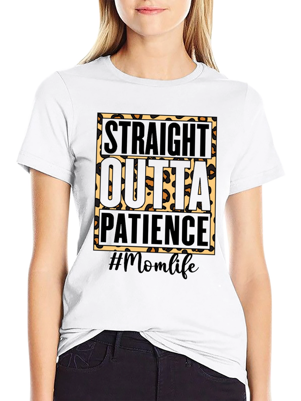 Straight Outta Patience Momlife Graphic Tee