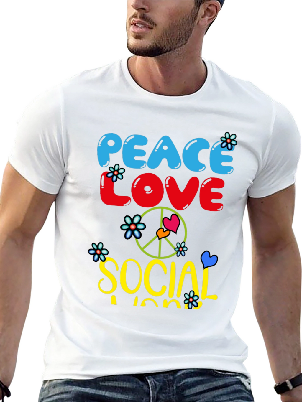Peace Love Social Work T-Shirt