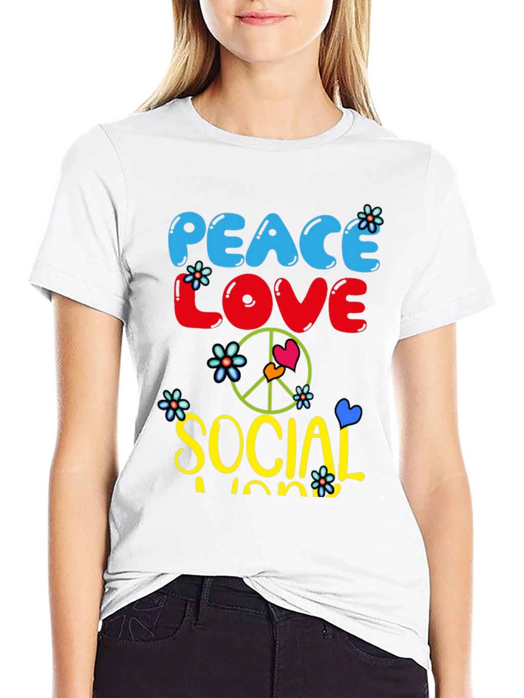 Peace Love Social Work T-Shirt