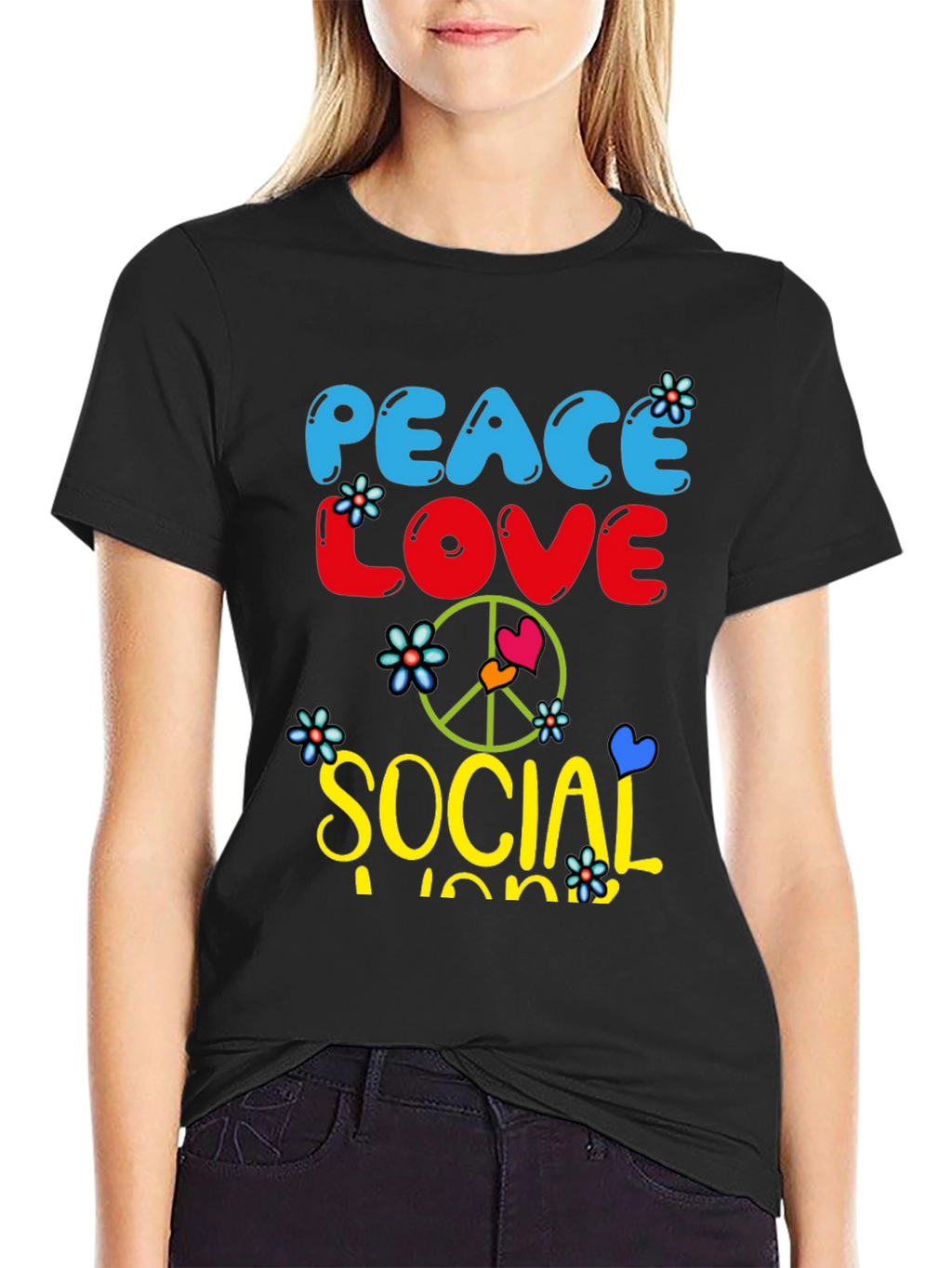 Peace Love Social Work T-Shirt