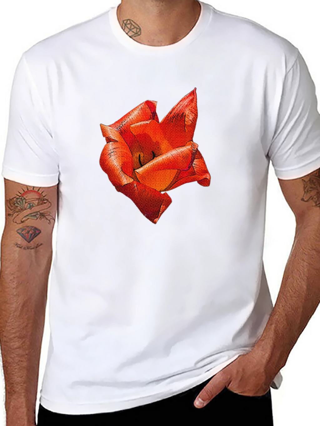 Red Floral Print T-Shirt
