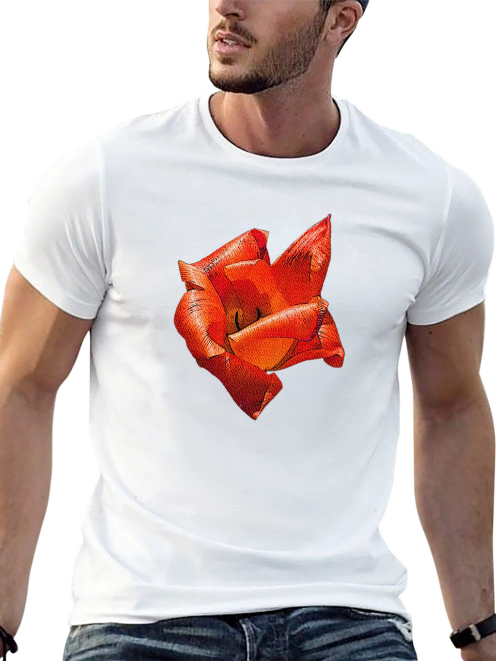 Red Floral Print T-Shirt