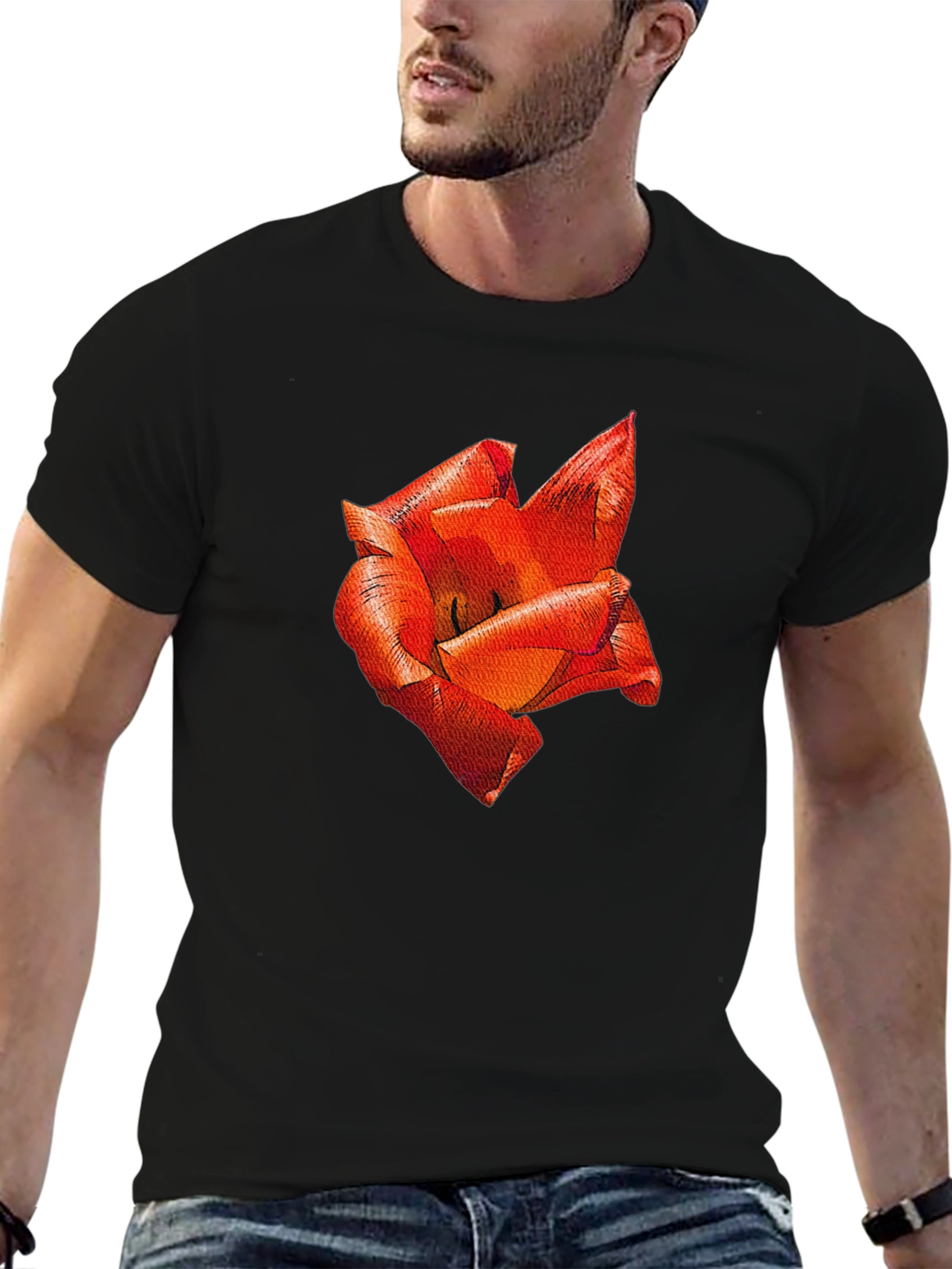 Red Floral Print T-Shirt