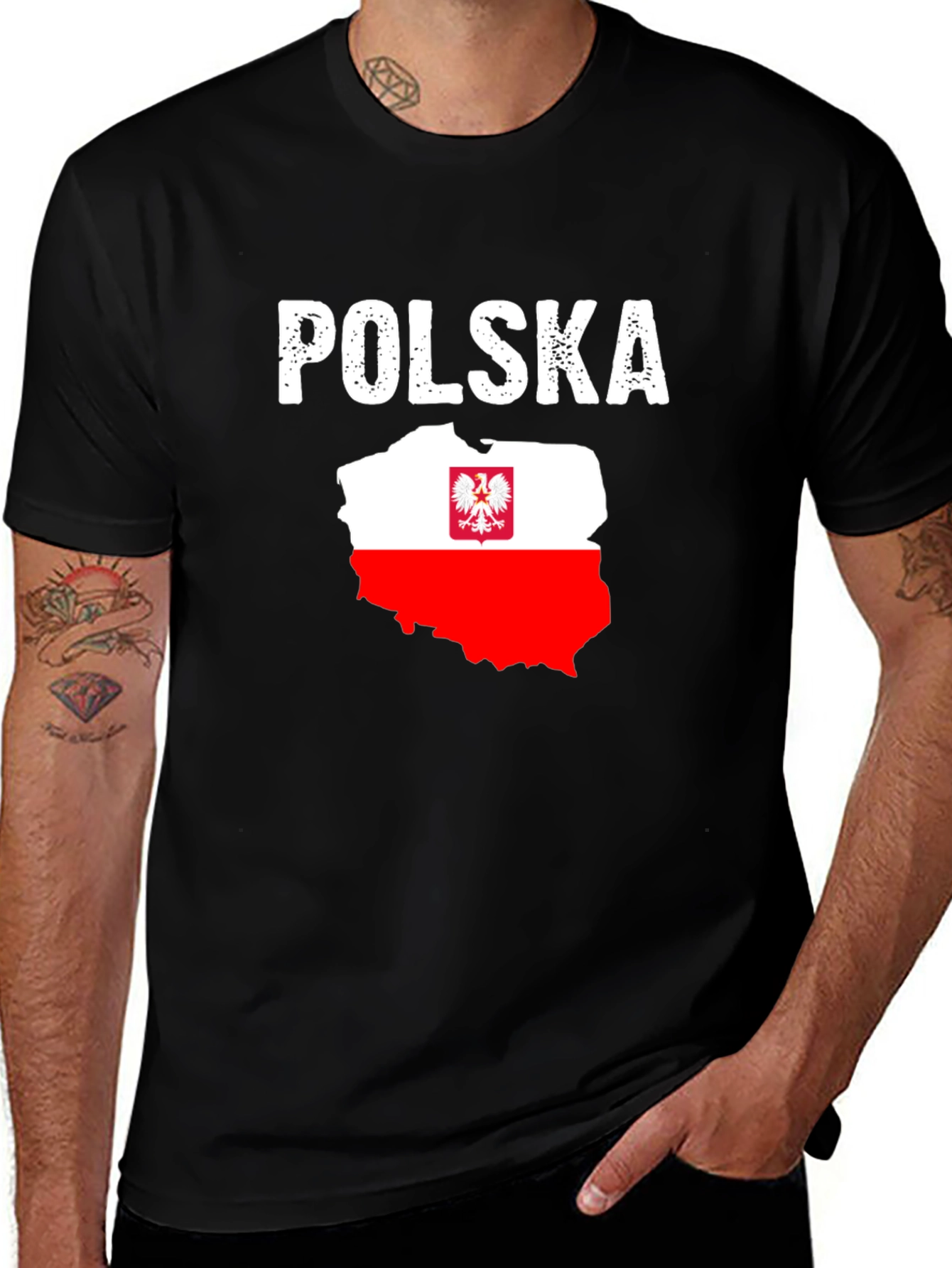Poland Polska Flag Graphic T-Shirt