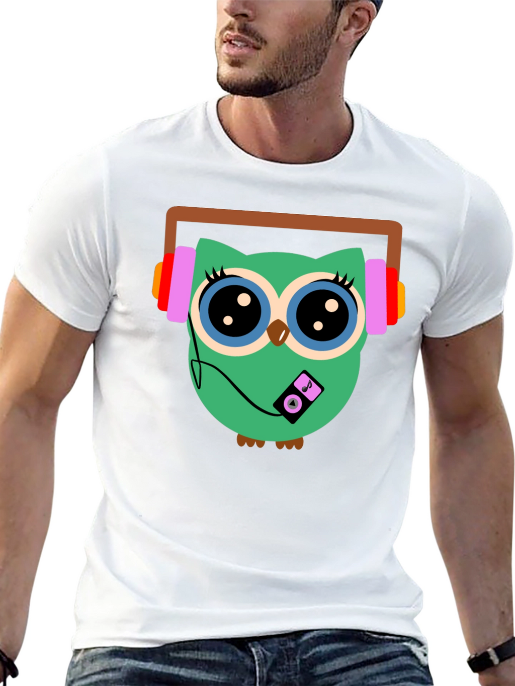 Owl Graphic T-Shirt - Music Lover Tee