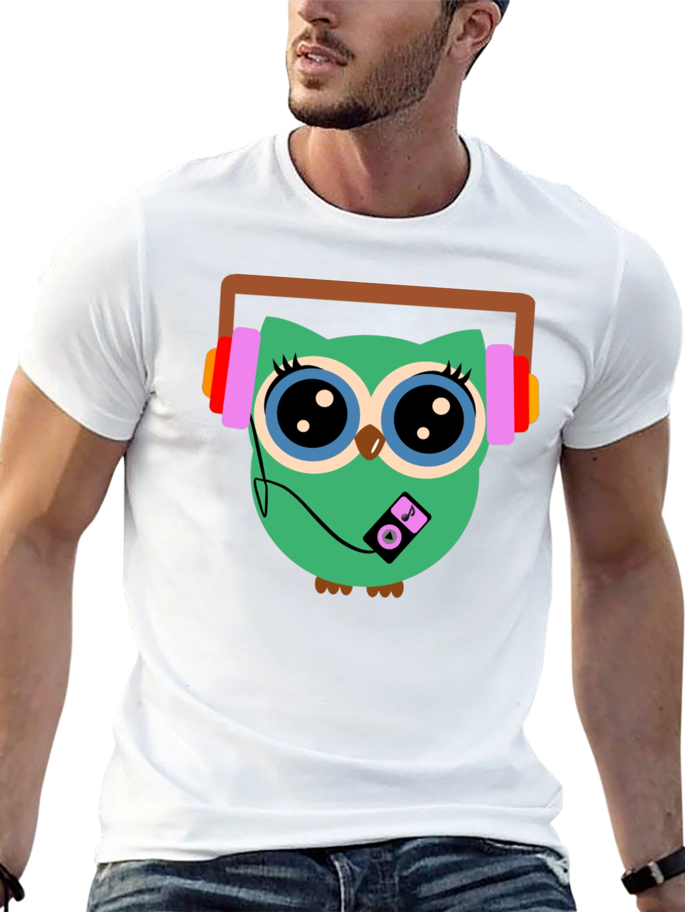 Owl Graphic T-Shirt - Music Lover Tee