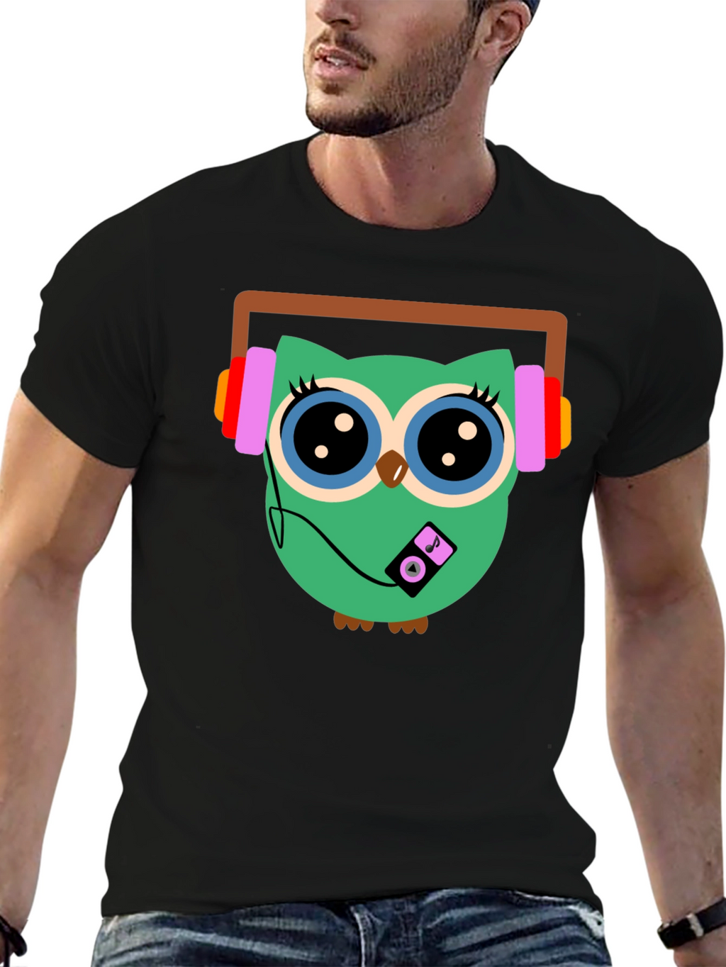 Owl Graphic T-Shirt - Music Lover Tee
