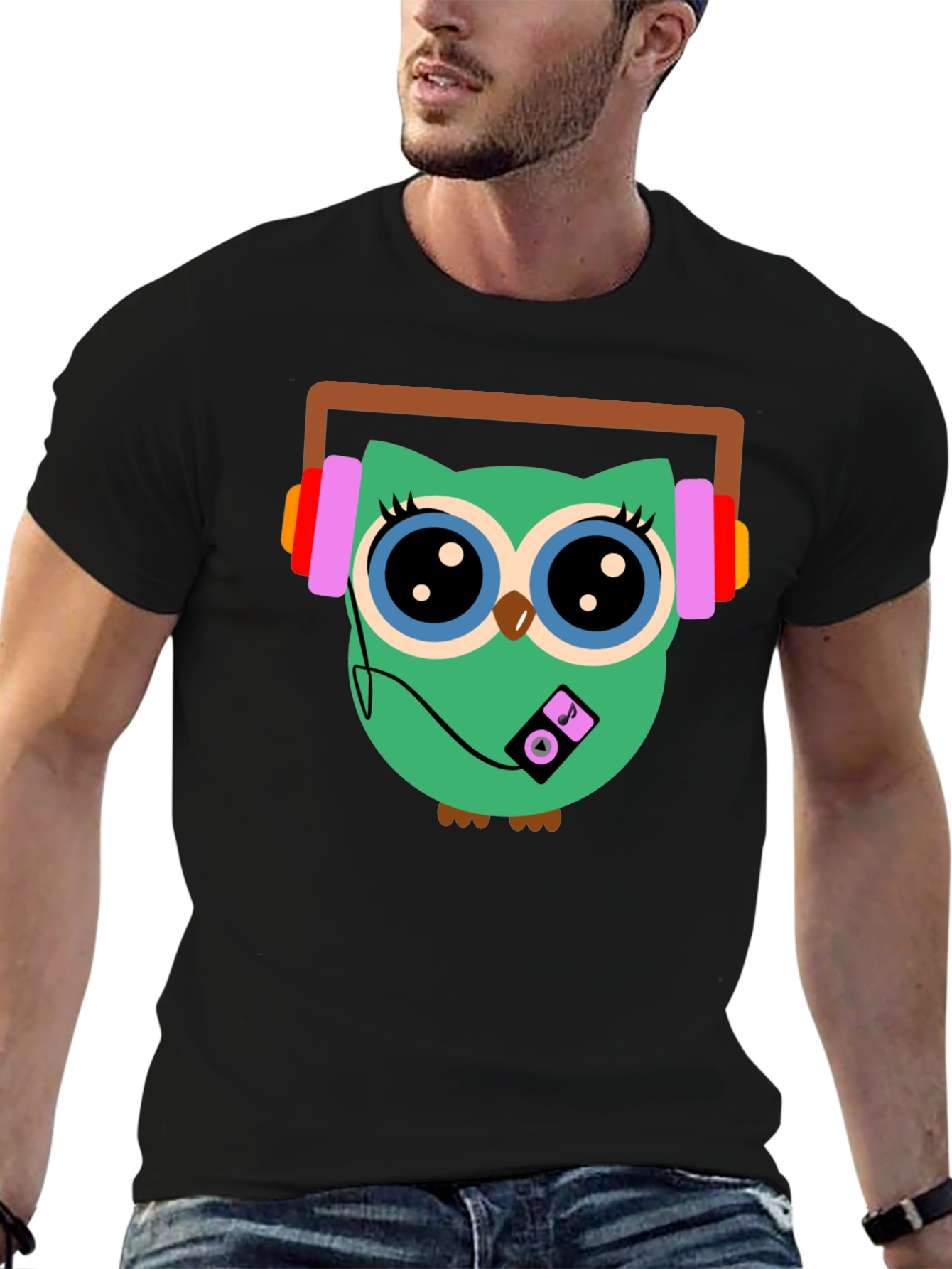 Owl Graphic T-Shirt - Music Lover Tee