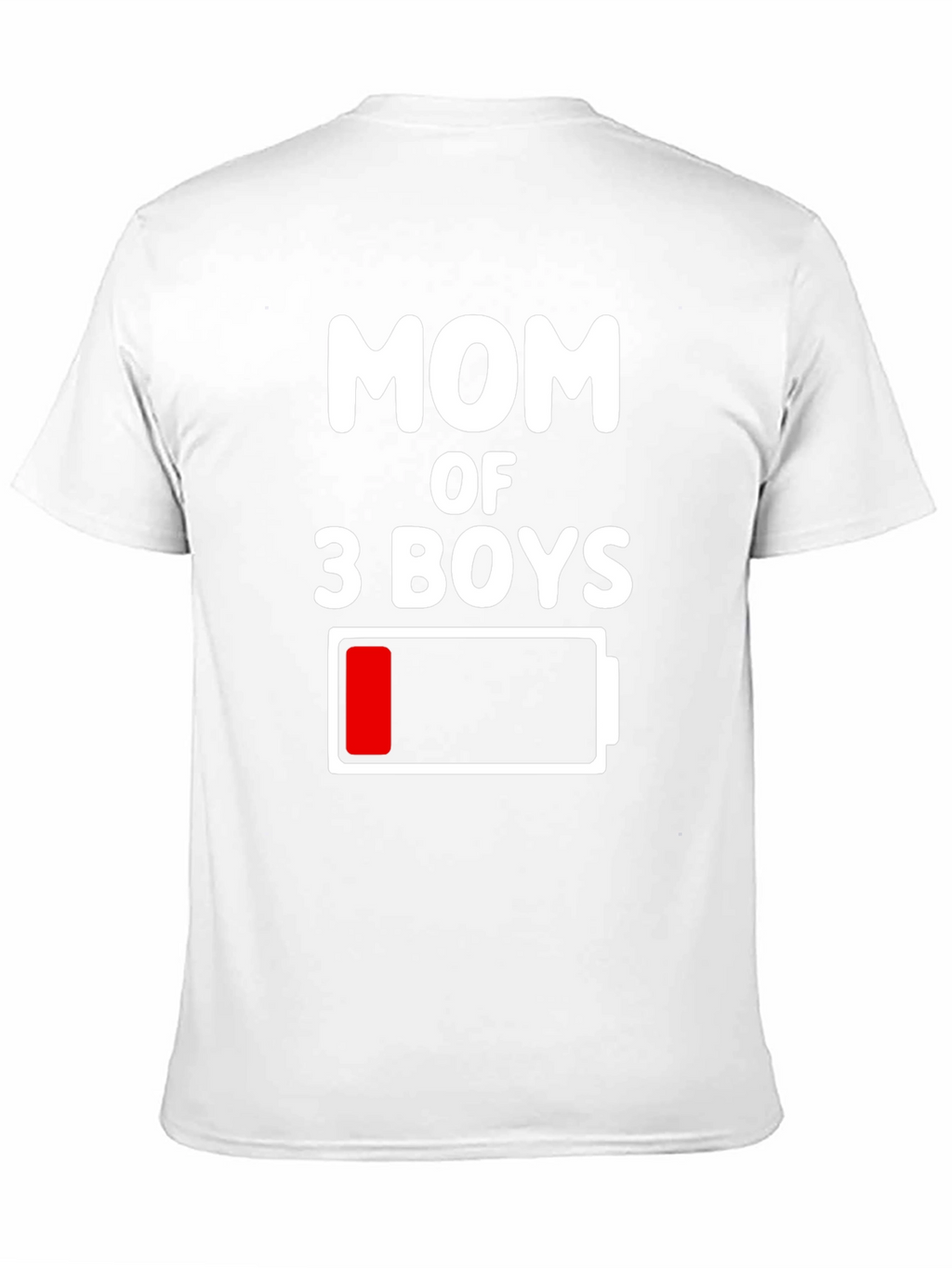 Mom of 3 Boys Low Battery Graphic Tee