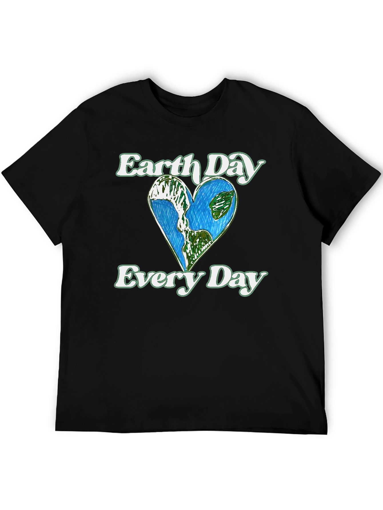 Earth Day Every Day T-Shirt - Planet Heart Graphic Tee