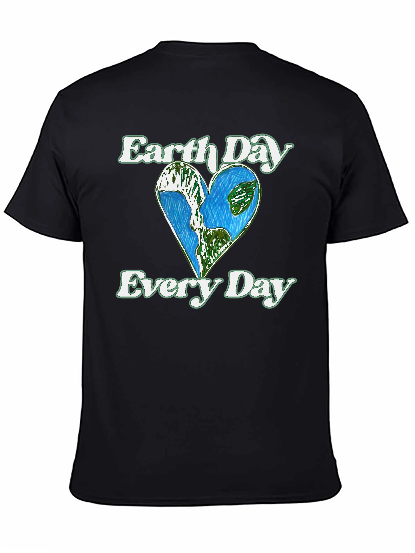 Earth Day Every Day T-Shirt - Planet Heart Graphic Tee