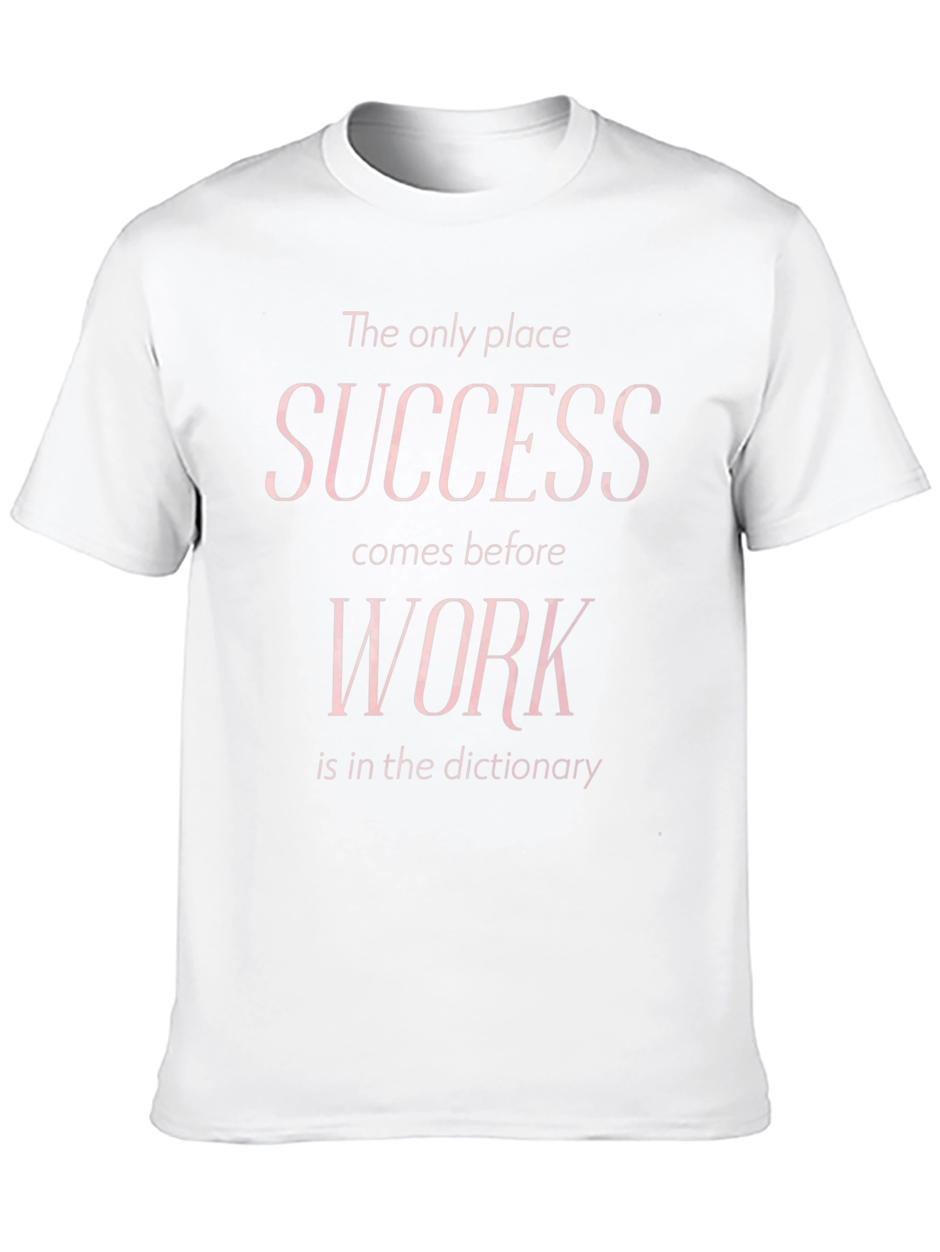 Motivational Success Before Work Black T-Shirt
