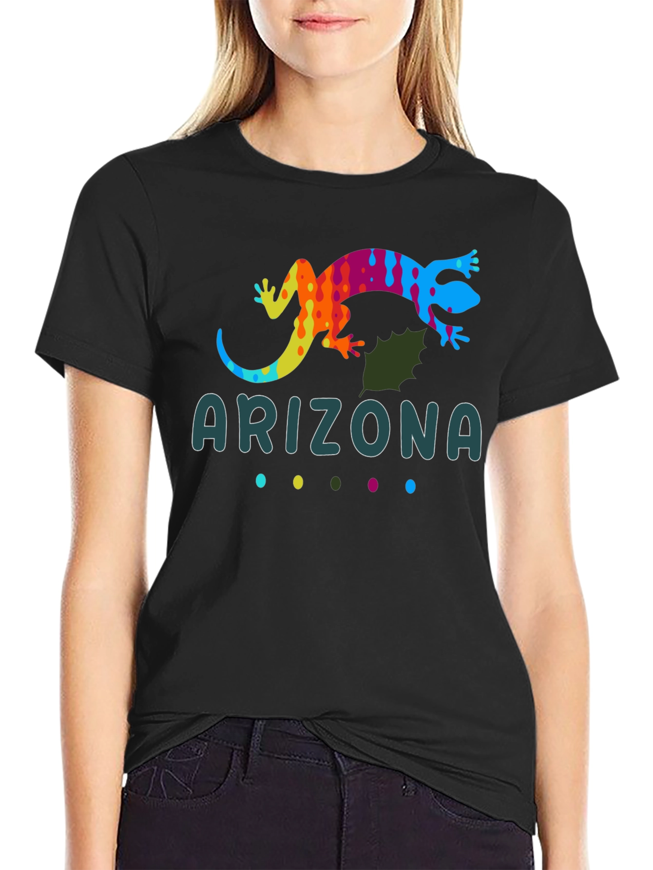 Arizona Gecko Graphic Tee - Stylish Colorful Lizard T-Shirt