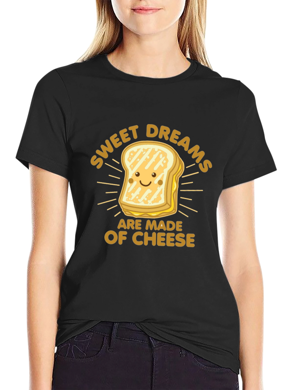 Sweet Dreams Cheese T-Shirt: Funny Foodie Tee
