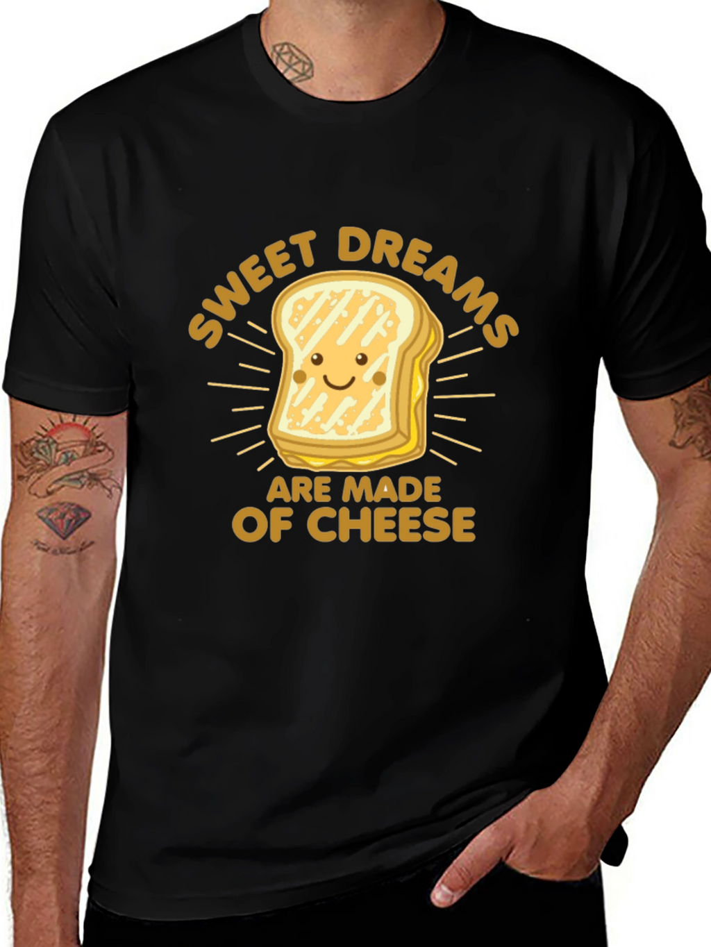 Sweet Dreams Cheese T-Shirt: Funny Foodie Tee