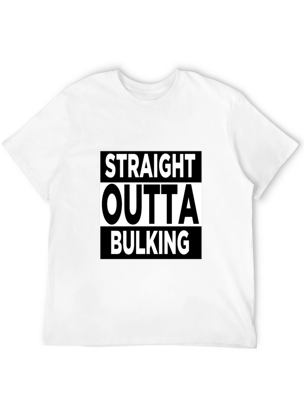 Straight Outta Bulking Black Graphic T-Shirt