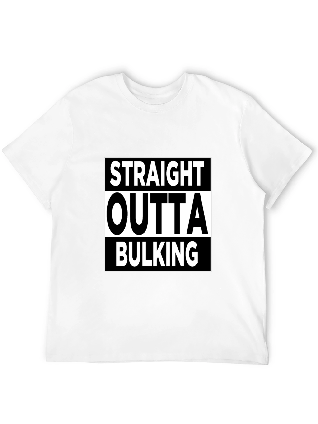 Straight Outta Bulking Black Graphic T-Shirt