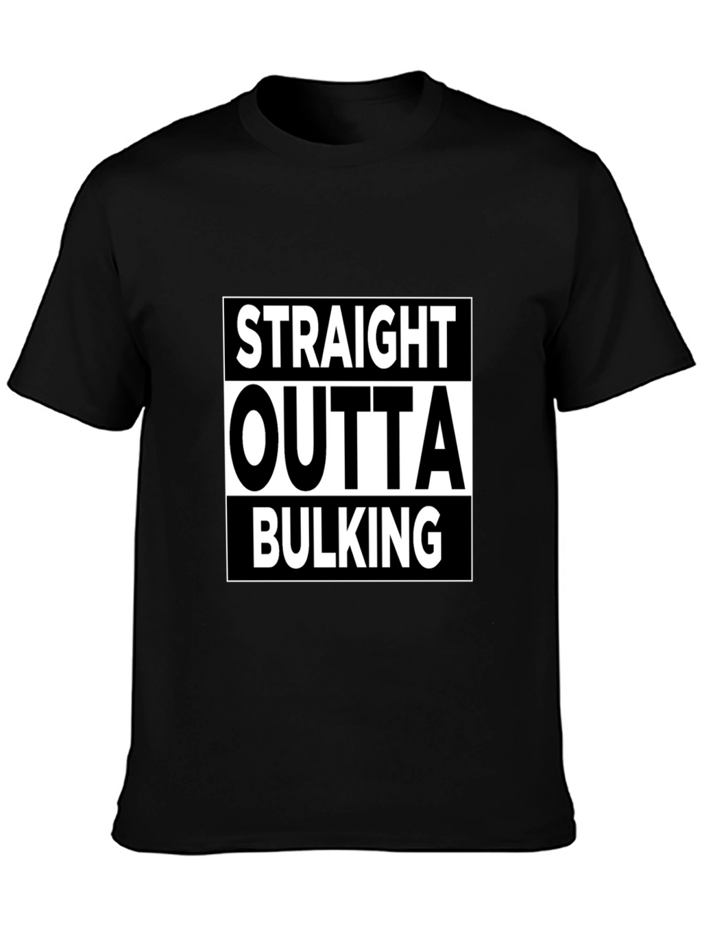 Straight Outta Bulking Black Graphic T-Shirt