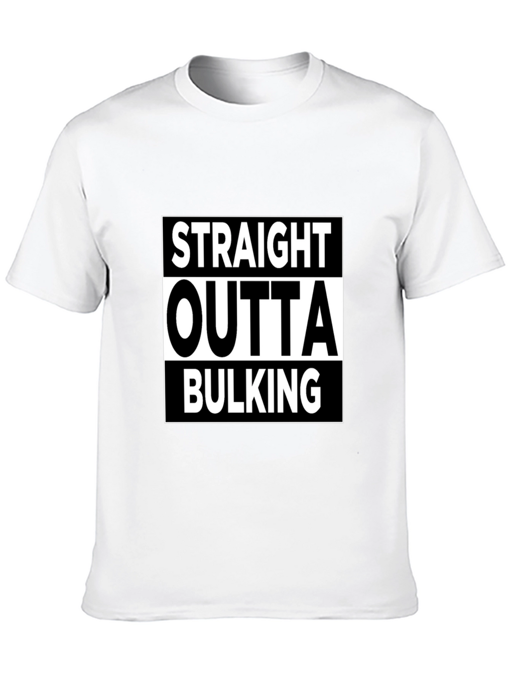 Straight Outta Bulking Black Graphic T-Shirt