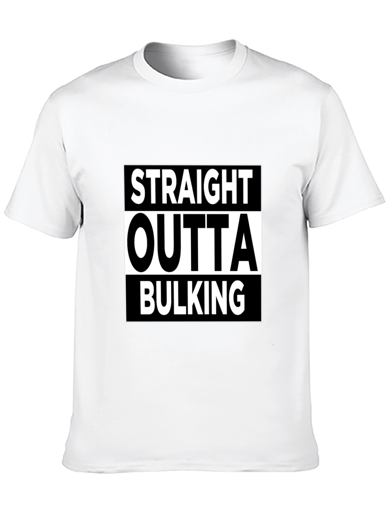 Straight Outta Bulking Black Graphic T-Shirt