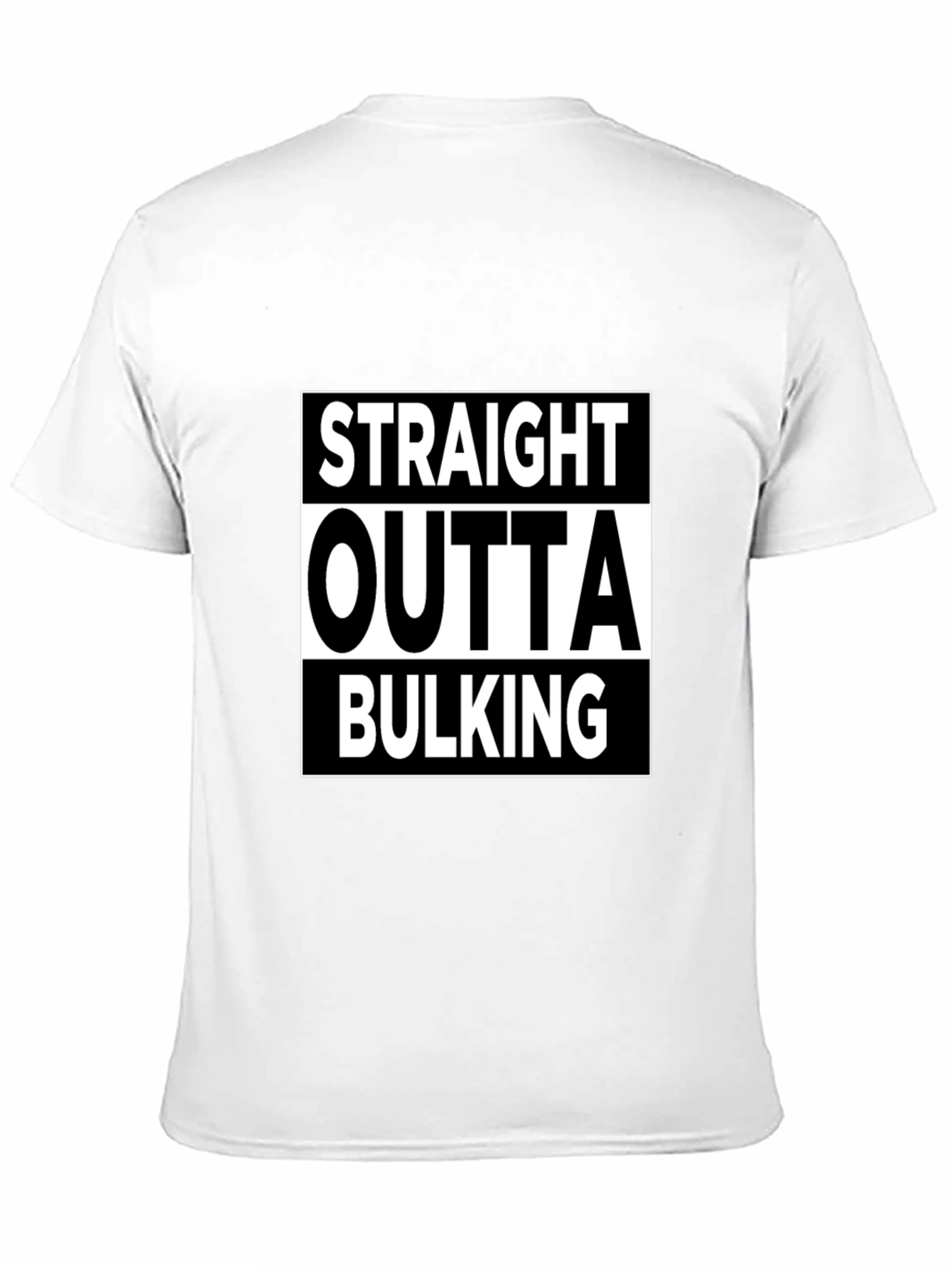 Straight Outta Bulking Black Graphic T-Shirt