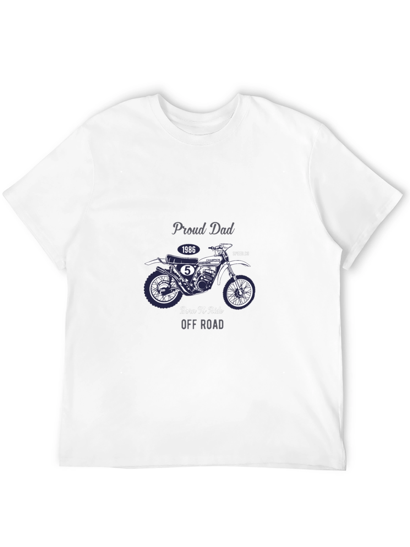 Proud Dad 1986 Motorcycle Black T-Shirt