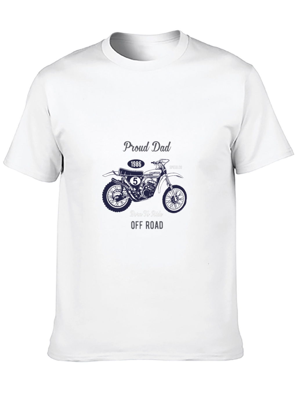 Proud Dad 1986 Motorcycle Black T-Shirt