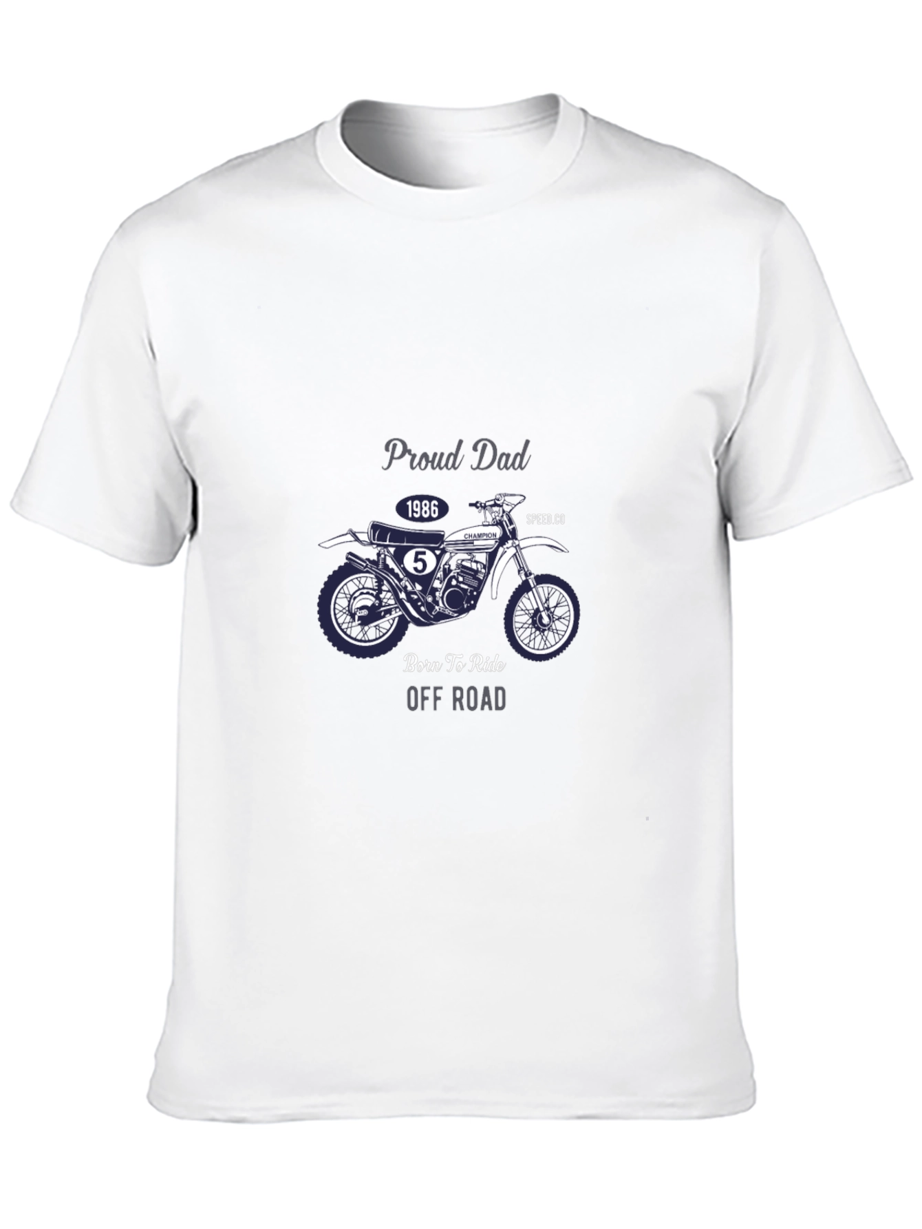 Proud Dad 1986 Motorcycle Black T-Shirt