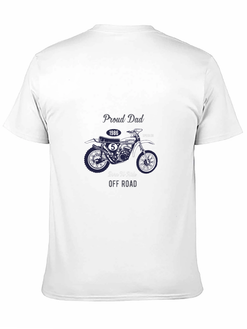 Proud Dad 1986 Motorcycle Black T-Shirt