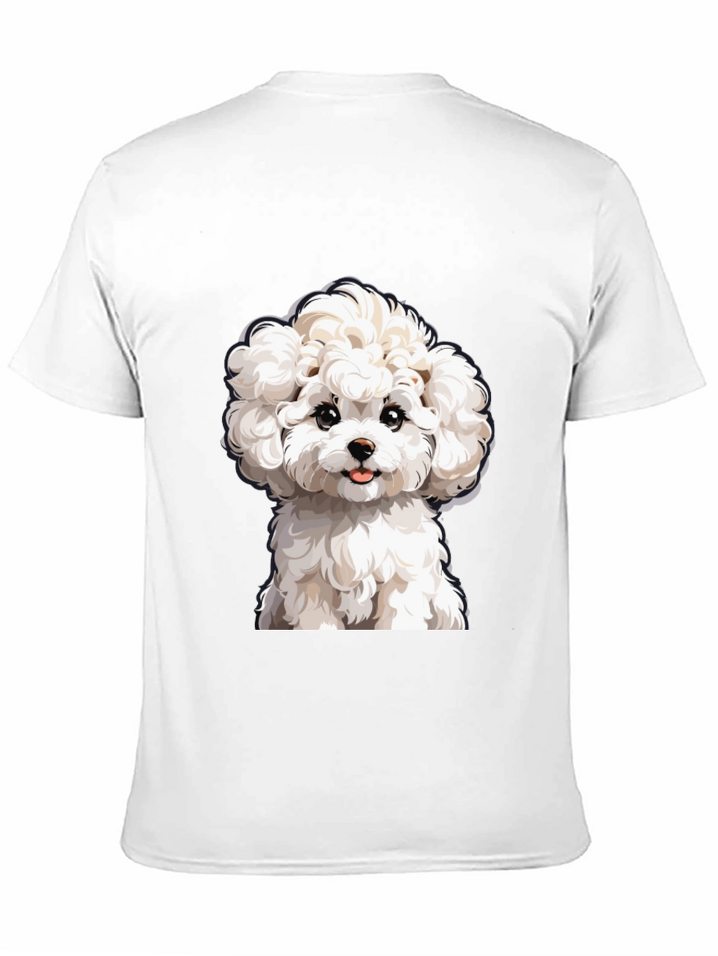 Cute Dog Graphic Tee - Black Cotton T-Shirt