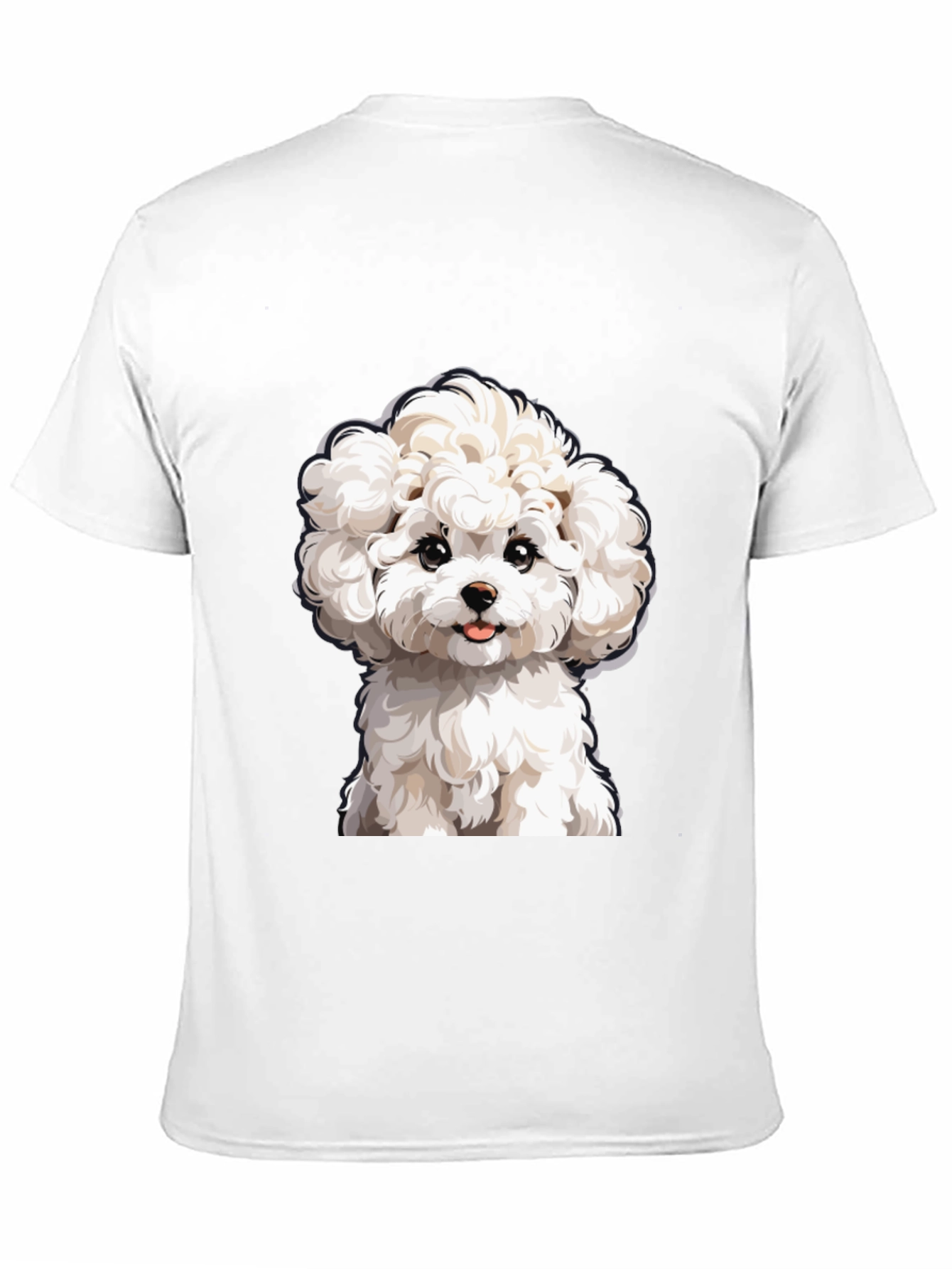 Cute Dog Graphic Tee - Black Cotton T-Shirt