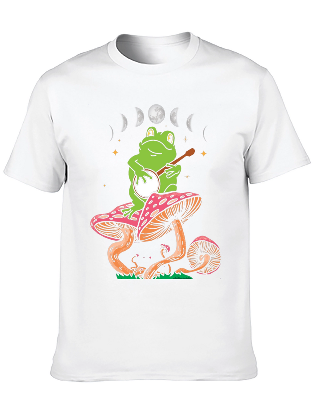 Frog Banjo Moon Phase Graphic Tee