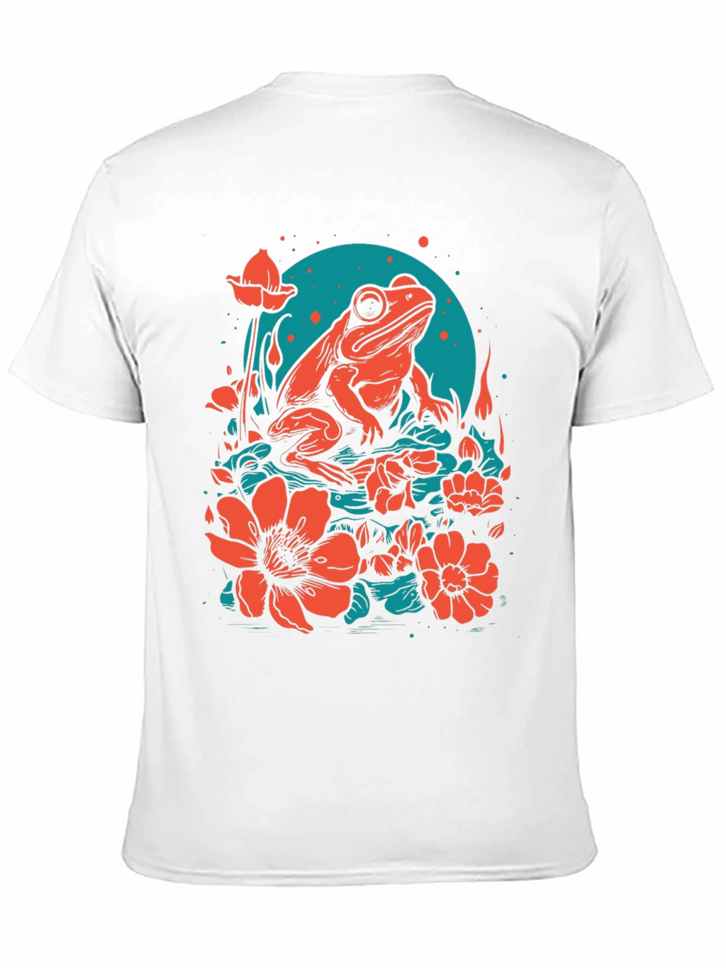 Frog & Flower Graphic Tee - Unique Design