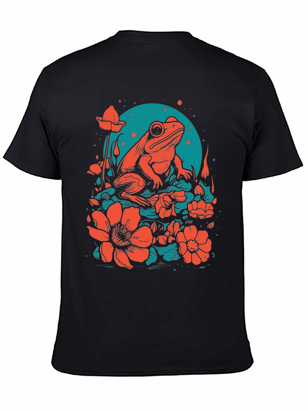 Frog & Flower Graphic Tee - Unique Design