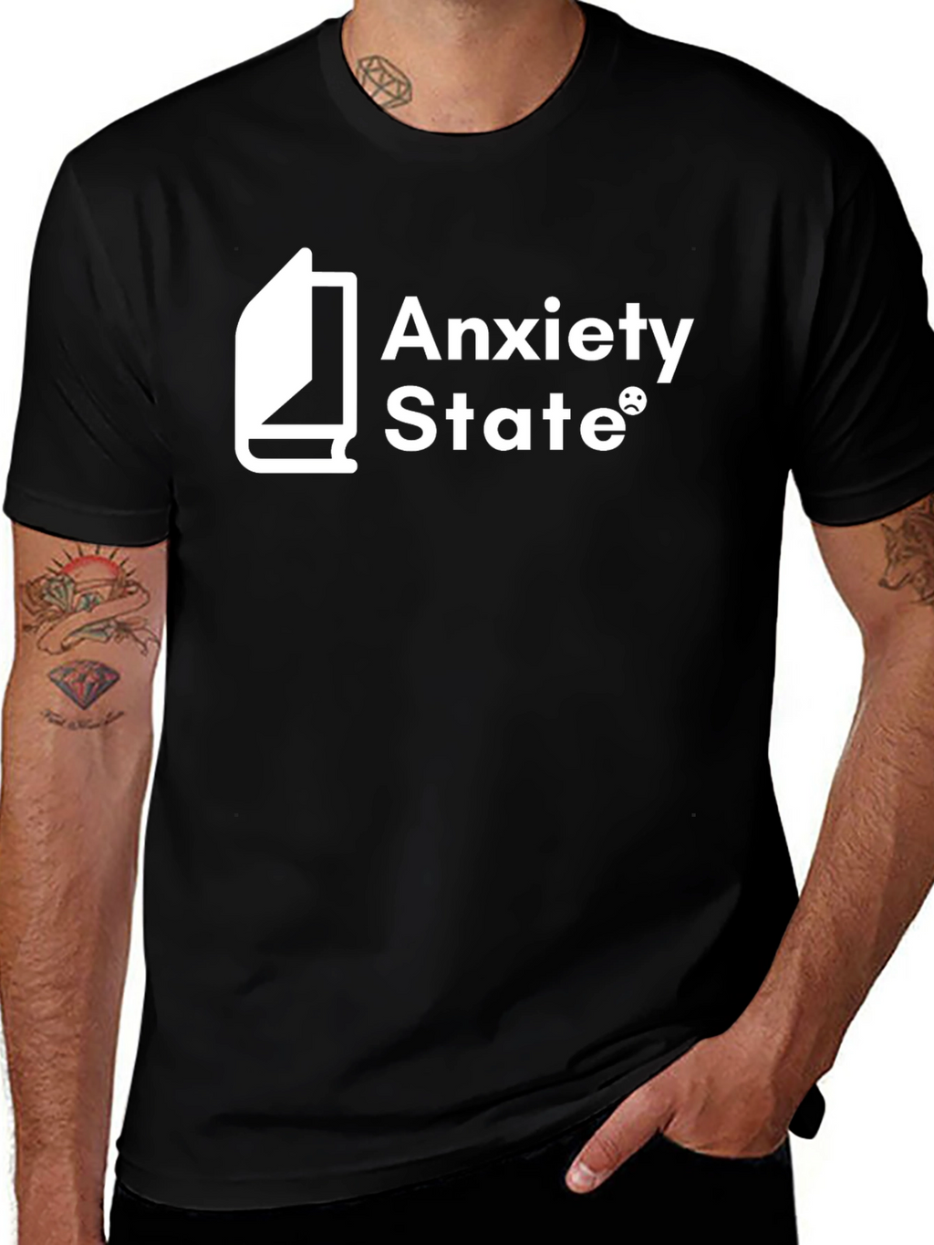 Anxiety State Graphic T-Shirt - Book Design