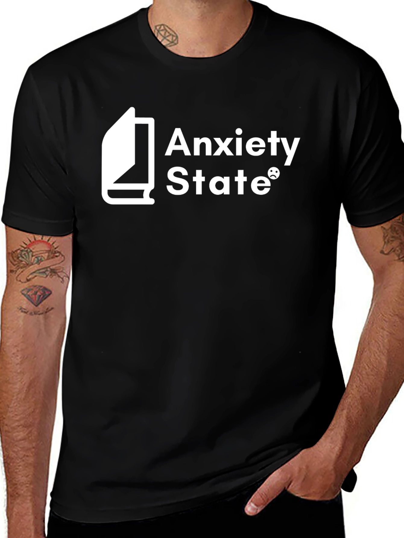 Anxiety State Graphic T-Shirt - Book Design