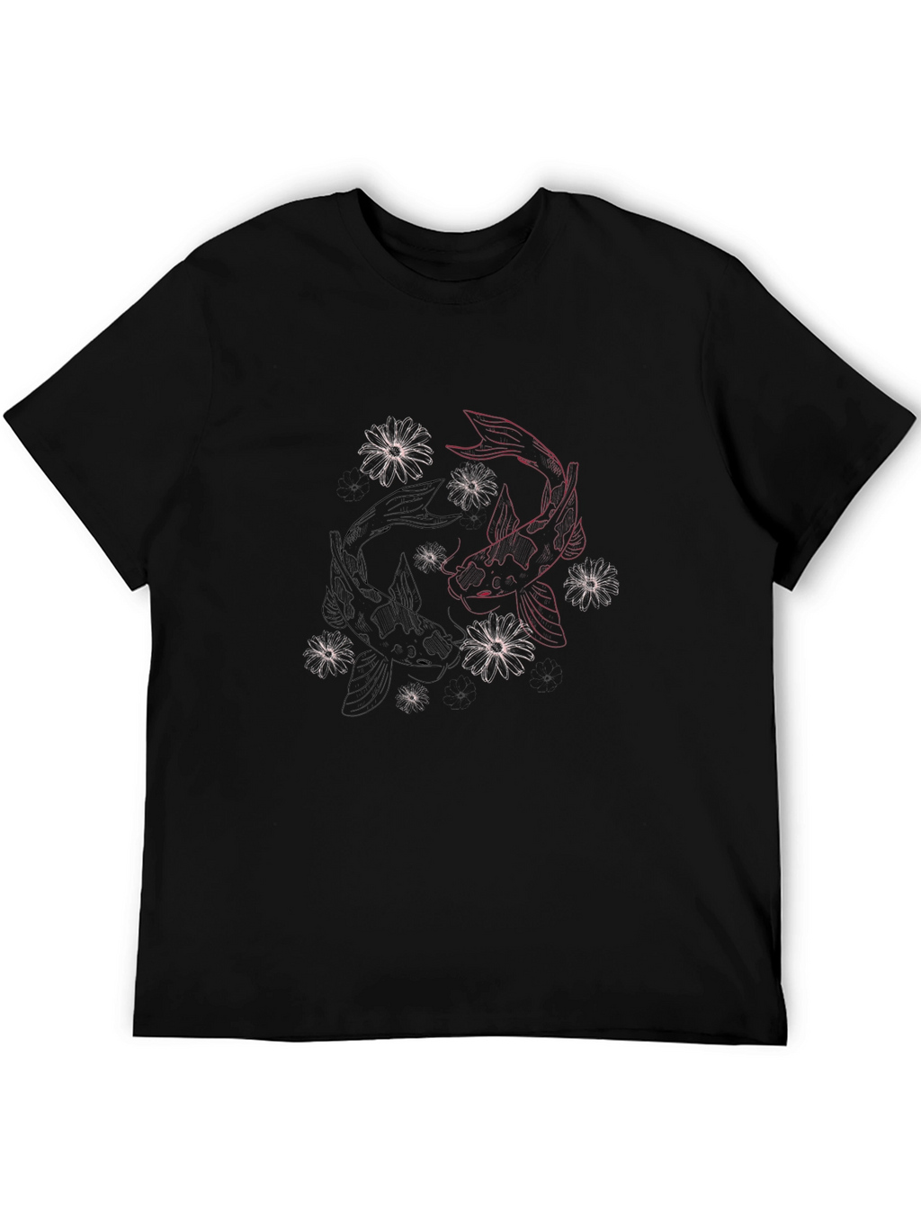 Yin Yang Koi Fish Graphic Tee - Modern Design